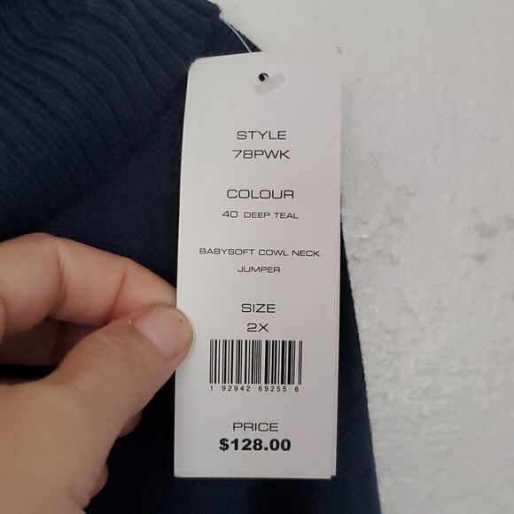 French Connection Tunic Turtleneck Sweater in Deep Teal Size 2XL - Picture 4 of 12